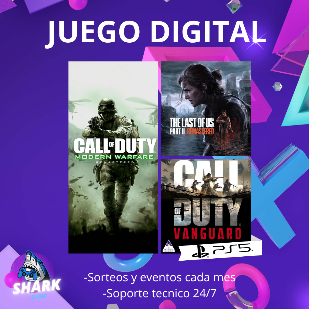 The Last of Us 2 Call of Duty: MW Remastered + Call of Duty Vanguard + Call of duty modern Warfare 1 remasted
