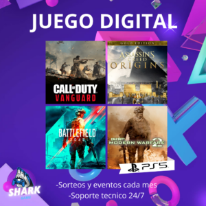 Call of Duty: Vanguard  + Assassins Creed Origenes Gold Edición + Battlefield 2042 + Call of duty Modern Warfare ll campaña remasted