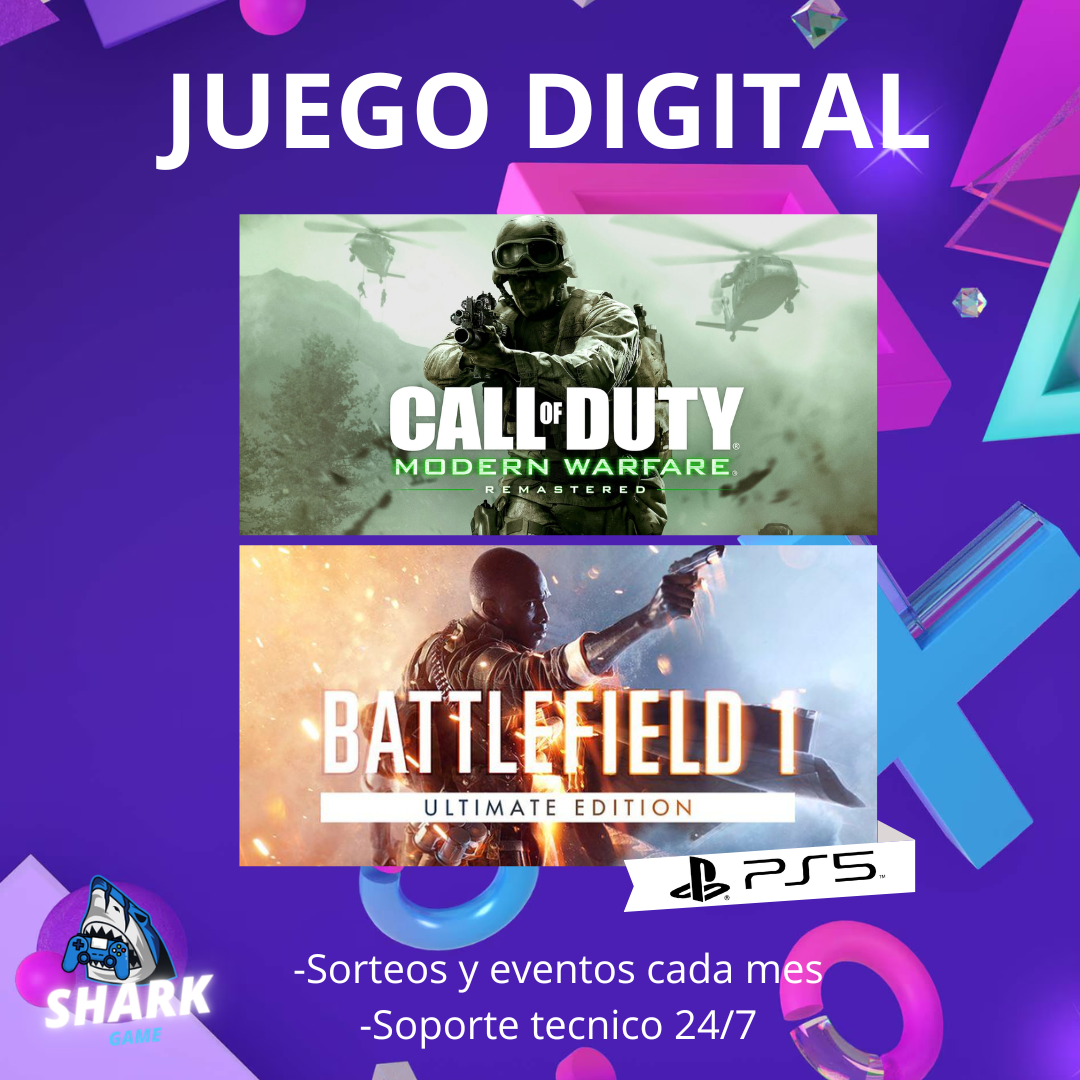 Battlefield 1 + Call of Duty modern Warfare Remasted