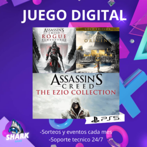 Assassin's Creed Origins Gold edición +Assassin’s Creed The Ezio Collection + Assassin's Creed Rogue Remastered