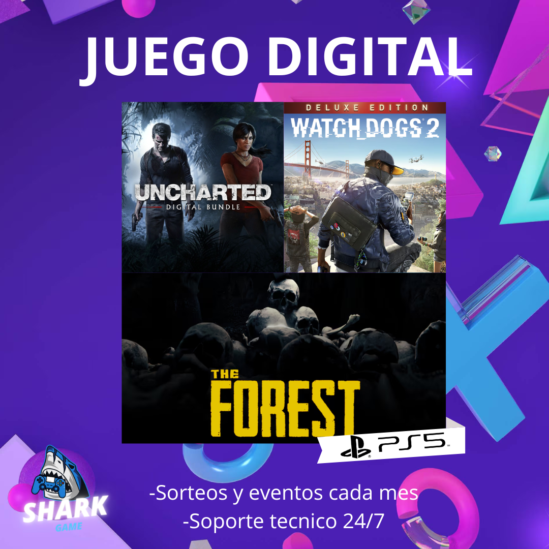 UNCHARTED 4 The Lost Legacy + Watch Dogs 2 Deluxe + The Forest