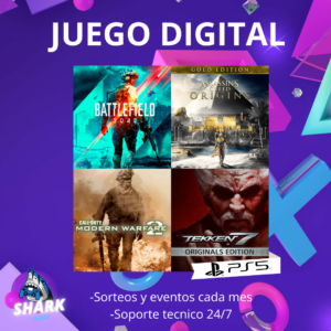 Battlefield 2042 + Assassin’s Creed Origen Gold + Tekken 7 Origenes + COD MW2 Campaña Remasted