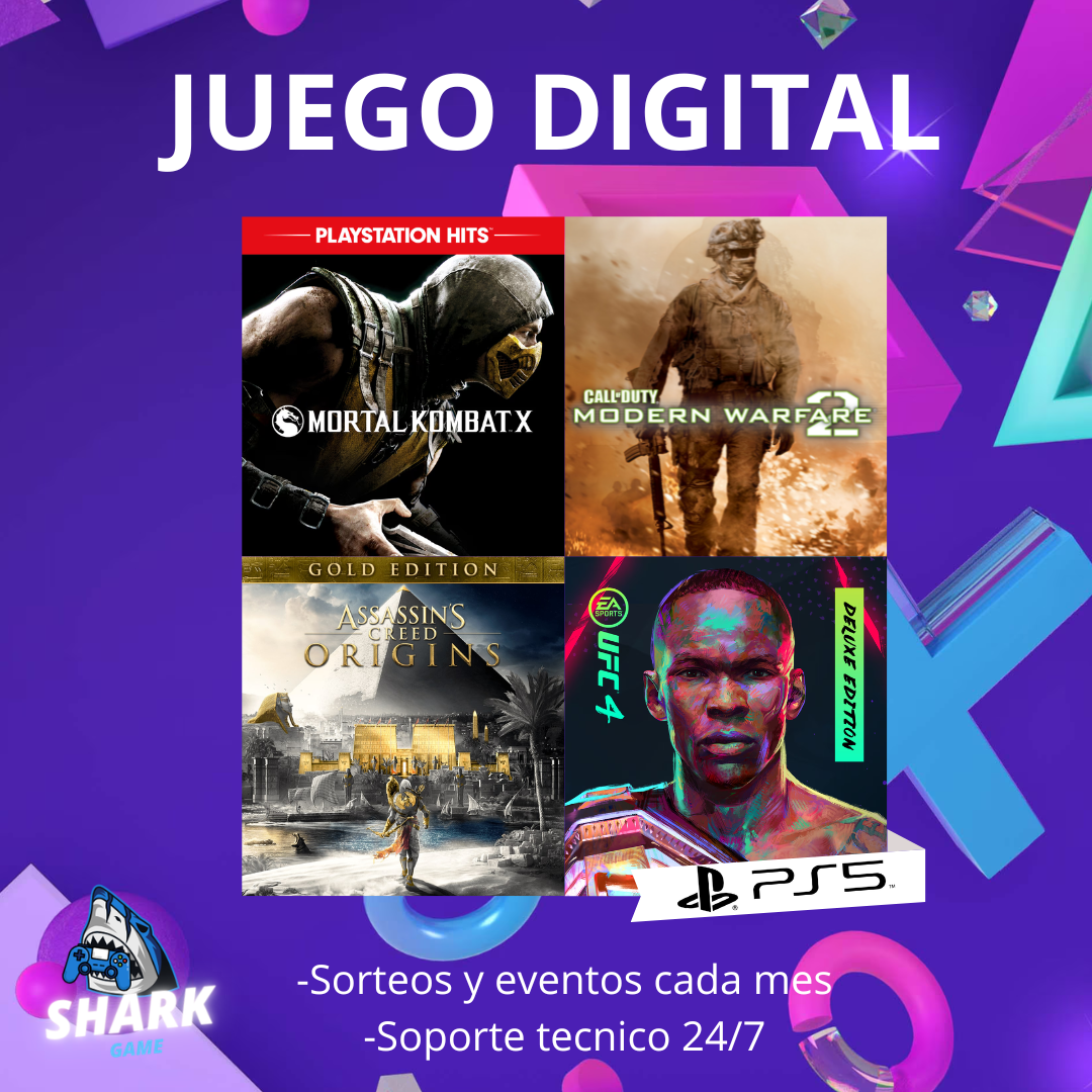 UFC 4 Deluxe Assassins Creed Origenes Gold Edición + Call of duty Modern Warfare ll campaña remasted + MK X